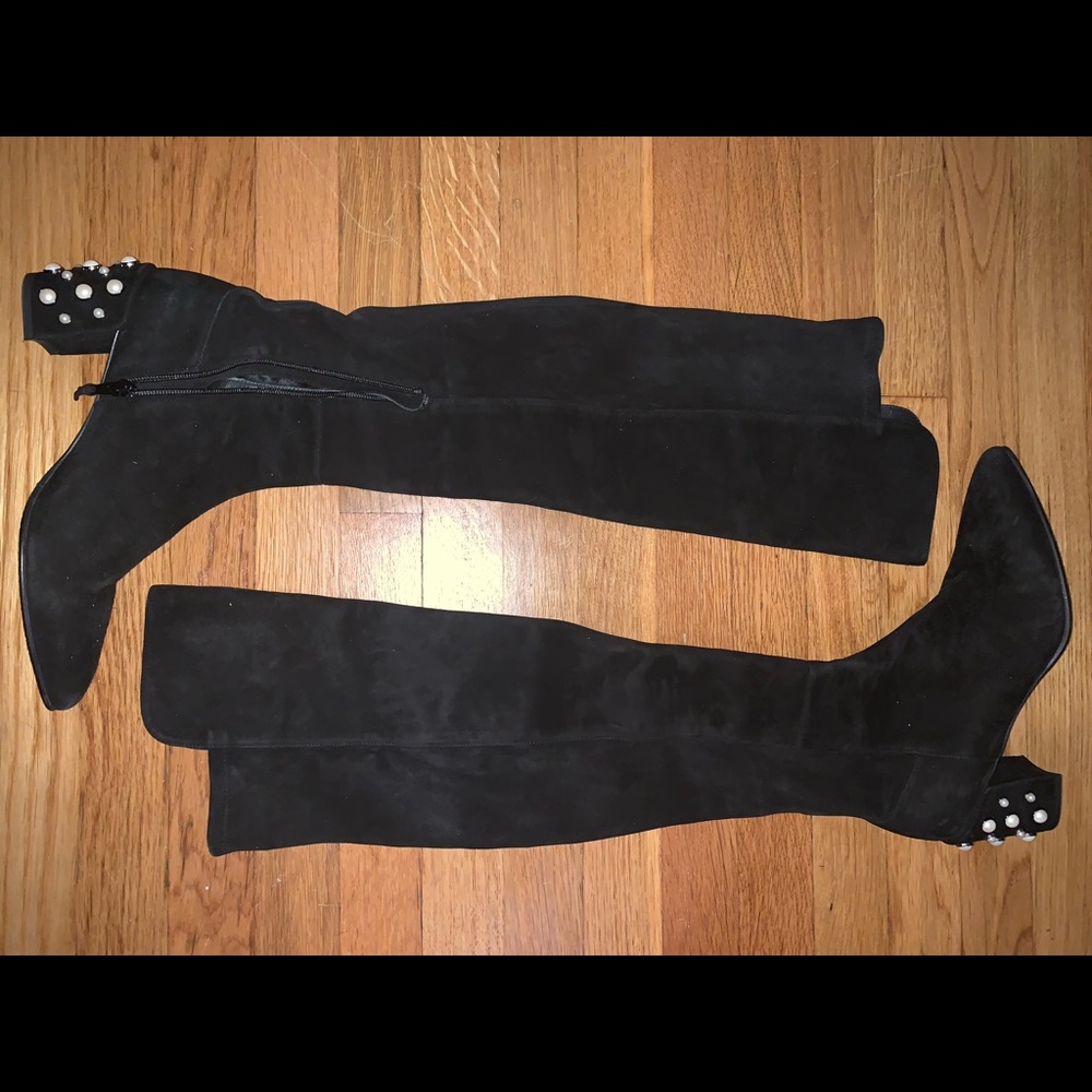 Stuart Weitzman AllwayPearl Suede KneeHighBoots